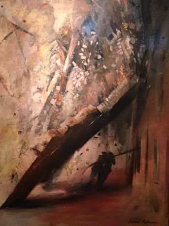 Building Collapse on Two Firemen during the Blitz. Painting at the IWM.