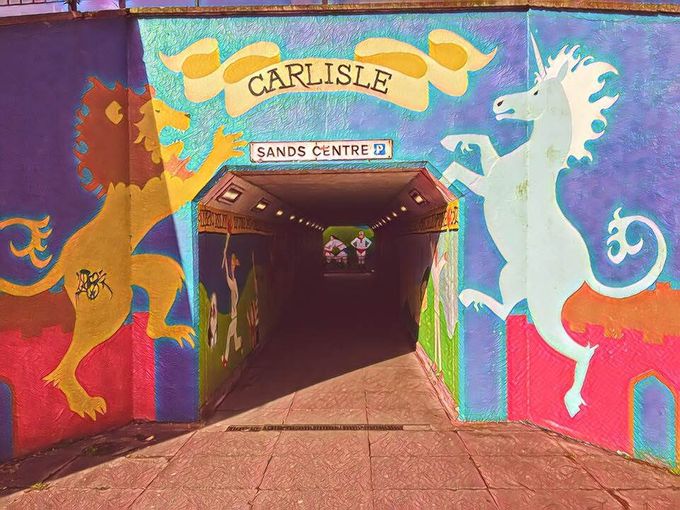 Sinister glee in the Sands Underpass. Like a circus gone wrong. 